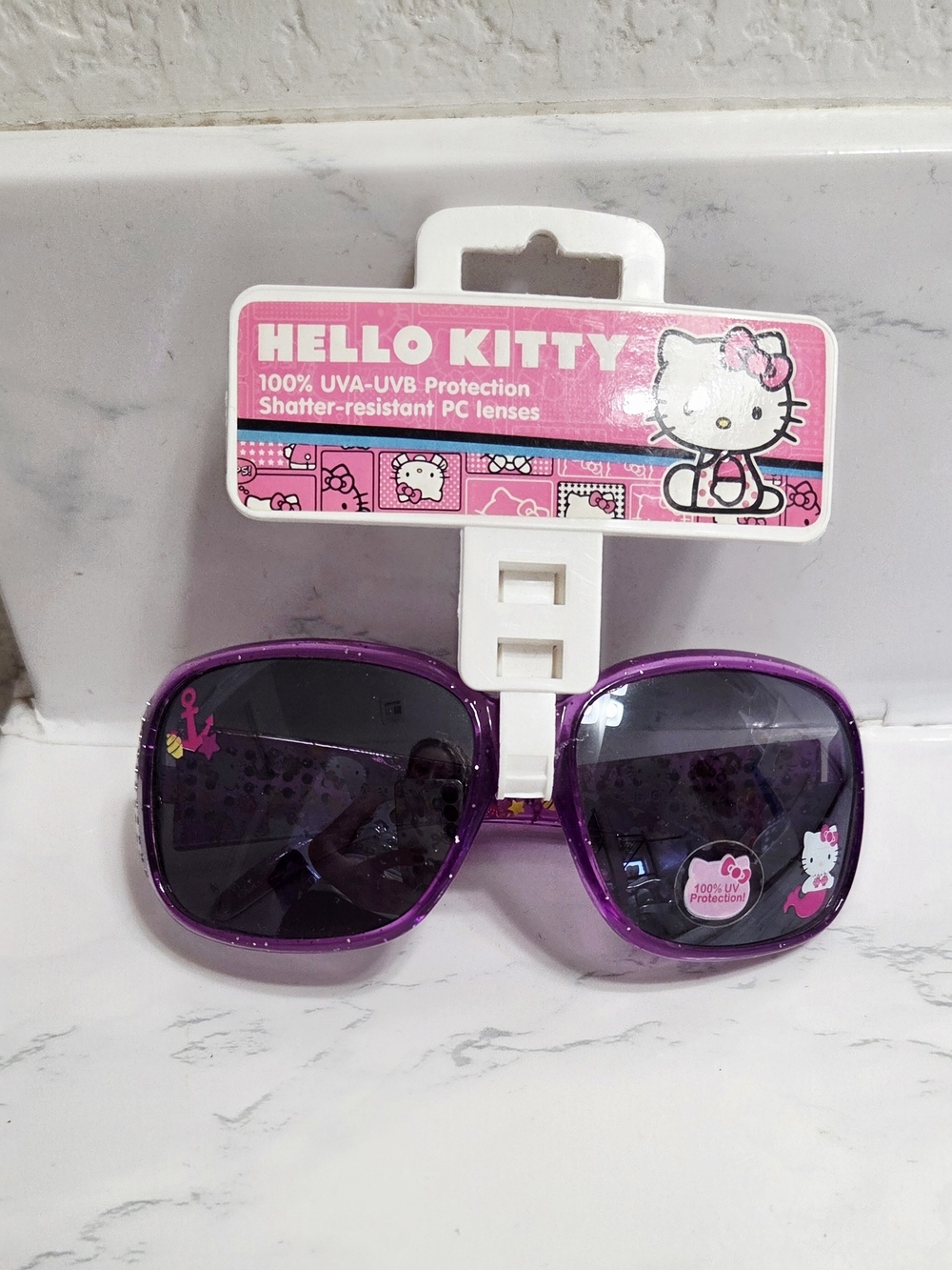 Sanrio Hello Kitty Purple Kids Sunglasses with Character Accents